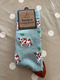 Brown cow sock