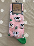 Pink Cow Sock