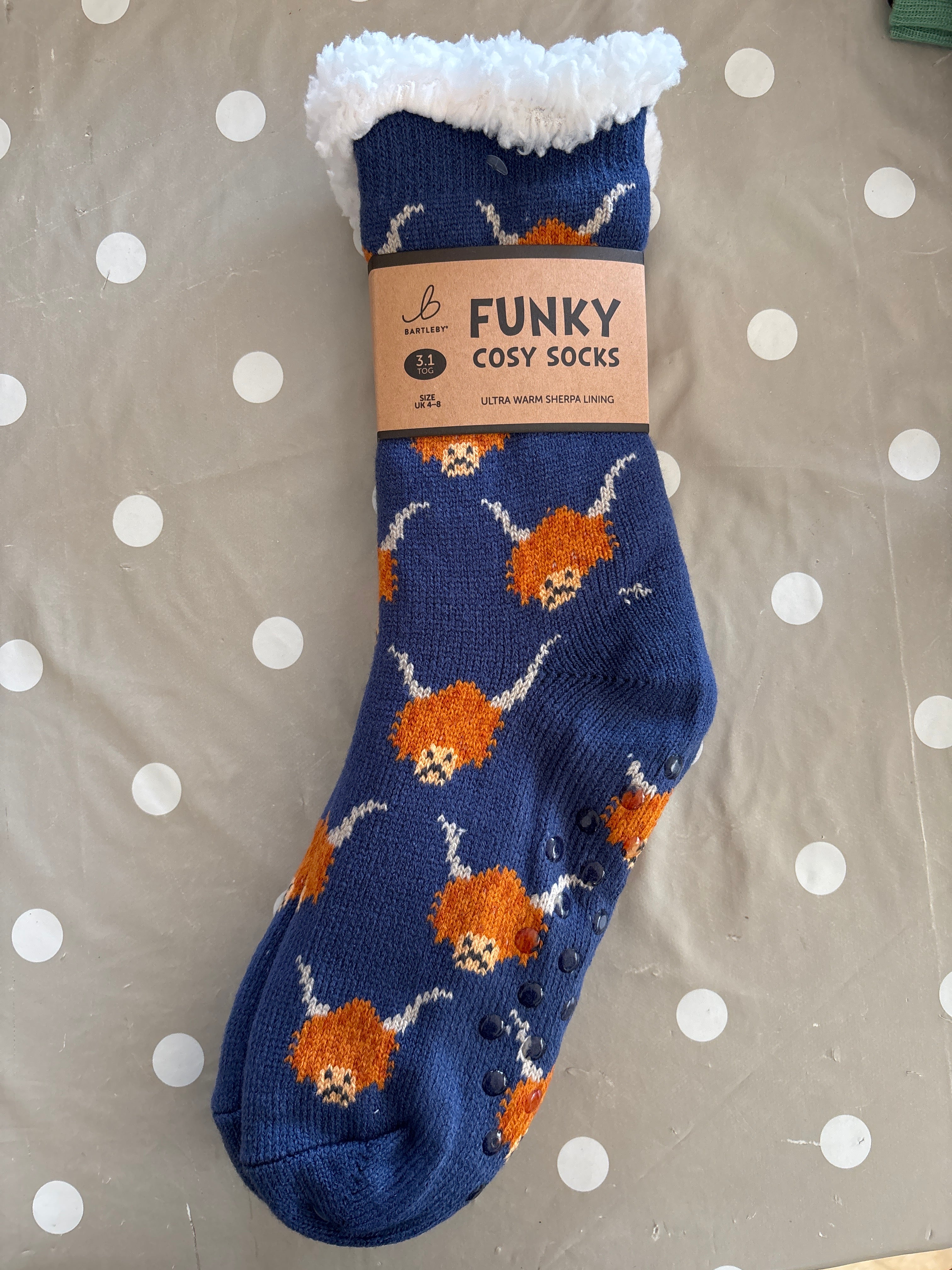 Highland Cow Sherpa Sock