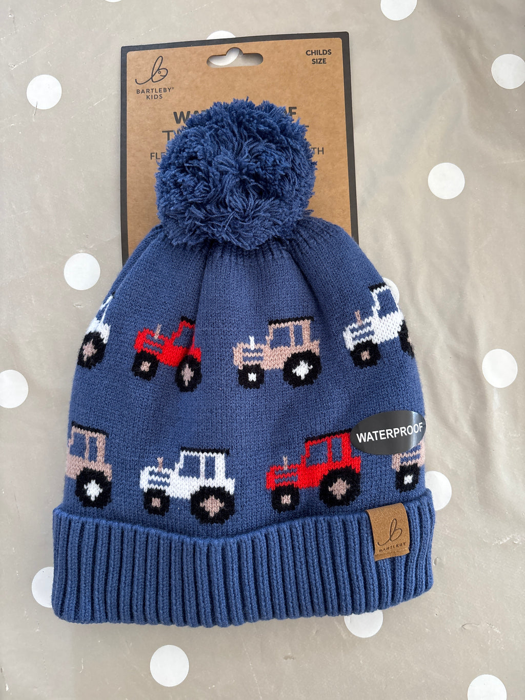 Childs Tractor Bobble Hat