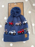 Childs Tractor Bobble Hat