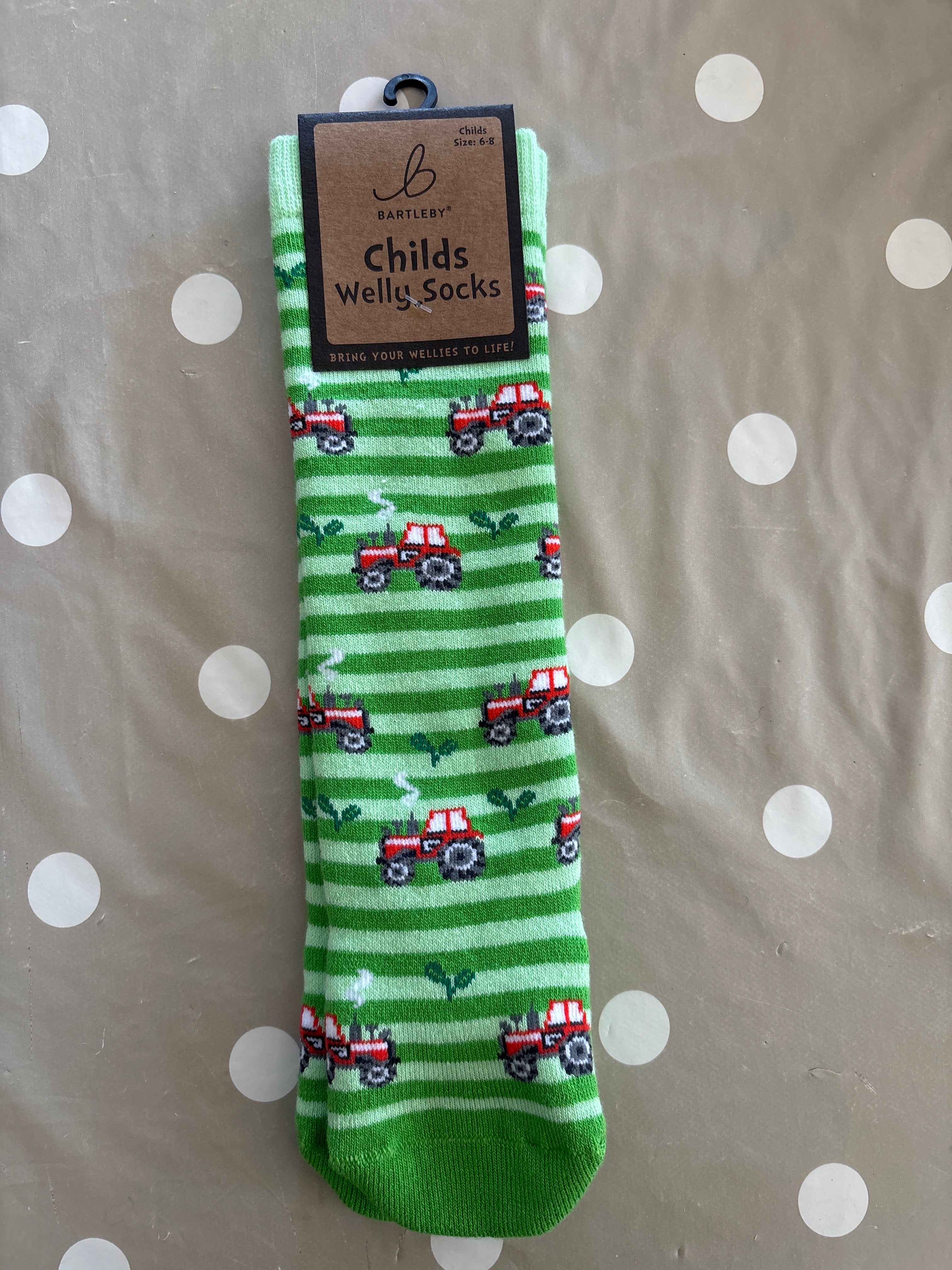 Childs Tractor Welly Sock